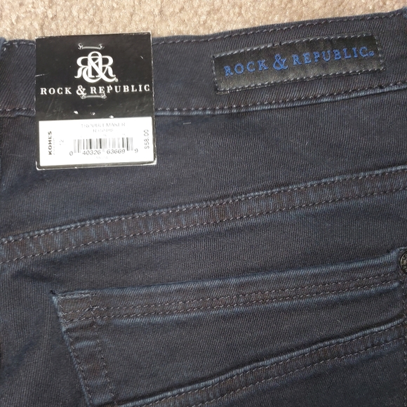 NWT Rock & Republic, 12, Black, frayed long shorts, Coachella style - Picture 3 of 5